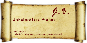 Jakobovics Veron névjegykártya