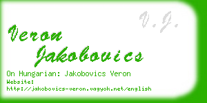 veron jakobovics business card